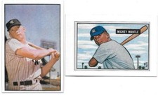 1989 Bowman Sweepstakes MICKEY MANTLE Retro 1951 Rookie and 1953 Color Bowman 