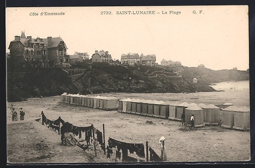 Cpa saint lunaire plage - cpa, la