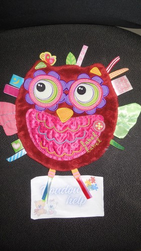 Doudou plat chouette hibou - doudou,