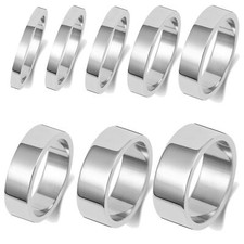 Bague de Mariage/Alliance2, 2.5, 3, 4, 5, 6,7,8mm Plat Or Blanc 18 k/carat