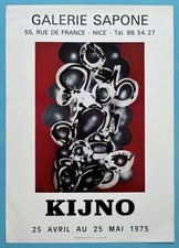 Ladislas Kijno (1921-2012) Affiche Originale de 1975 Nice Galerie SAPONE