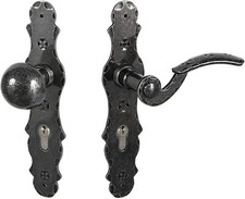 Poignée de porte Fer Forgé Bouton Manipule Porte Raccord Noir Antique