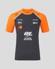 Mclaren F1 2025 Officiel Équipe Kit T-Shirt Papaye Orange Gris Sans GB Bateau