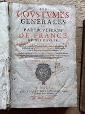 Les COUTUMES GENERALES et