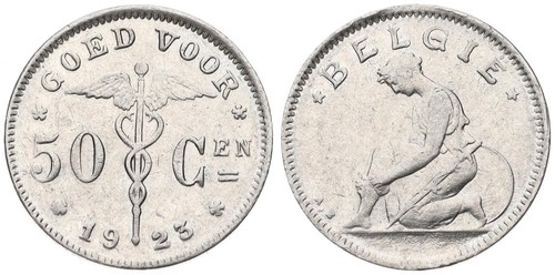 Belgien centimes 1922 - belgien, 1922-1934
