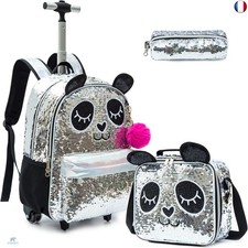 Egchescebo Sac à Dos a Roulette Pour Enfant Fille D'école Licorne Scolaires