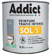 Peinture sol haute résistance gris argent souris ral 7001 0.5l trafic intense bé