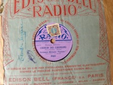 ORCHESTRE MILITAIRE "VICTOIRE" - 20 cm 8" 78T Shellac EDISON BELL RADIO F455