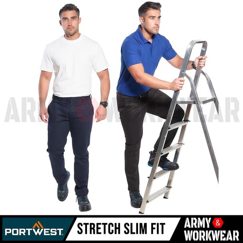 Portwest pantalon chino slim - portwest,