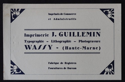 Buvard imprimerie guillemin - buvard,