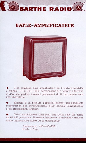 Publicité barthe baffle - barthe,