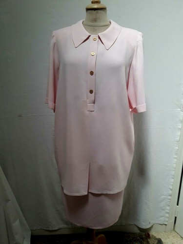 Ensemble crêpe rose blouse - ensemble,