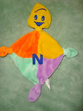 K # Doudou peluche plat fantome multicolore  NUTRIBEN TBE !!