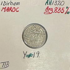 MAROC - 1 DIRHAM - (AH 1320) - Pièce de Monnaie en Argent // TTB