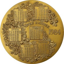 France médaille calendrier - france,, médaille,