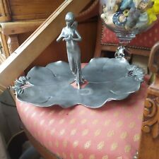 COUPE A FRUITS ART NOUVEAU étain poli 90 pour cent