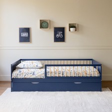 Lit gigogne pour enfant 190x90cm bleu foncé ADAM