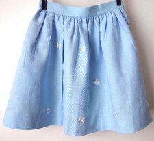 JUPE luxe GINA DIWAN LIN & COTON brodé marguerite 6 ans état NEUF