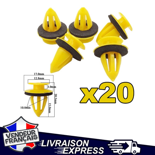 Lot clips fixation panneau - 20,