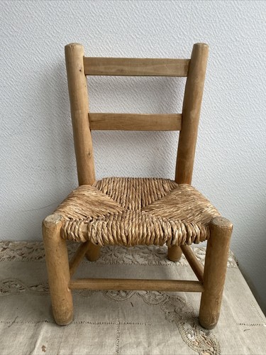 Ancienne chaise enfant paille - ancienne,