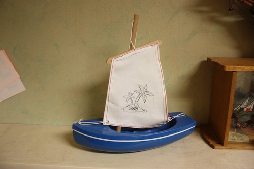 Jouet bateau voile bois - jouet,