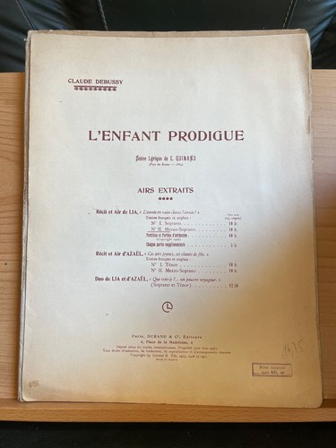 Debussy enfant prodigue air - prodigue,