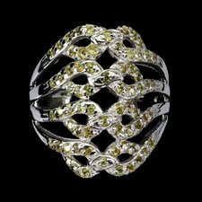 925 Bague en Argent Rond Jaune Saphir Naturel Pierre Précieuse Bijoux Taille 7