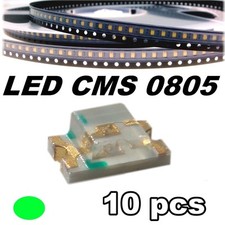 157/10# LED vert CMS 0805 10 pcs -- SMD green