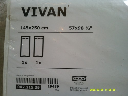 Ikea vivan sheer off white - sheer,