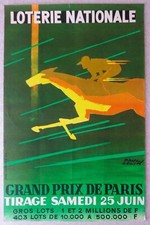 PAUL COLIN affiche originale LOTERIE NATIONALE 1966