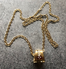 chaine maille marine plaqué or et pendentif vintage plaqué or jaune