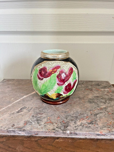 Ancien vase décor poisson - vase,