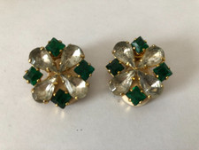 ?‍⬛ Jolie paire de boucles d'oreille à clips bijoux fantaisie  vintage 18