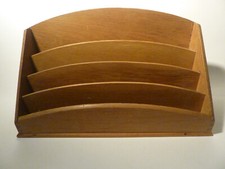 Trie Courrier ancien , Trieur de Courrier , Porte Documents en bois de chêne.