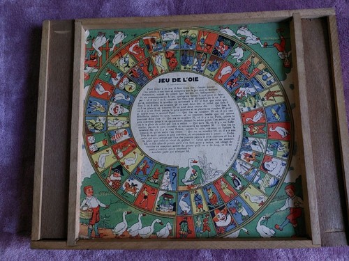 Ancien jeu oie et dames - de,