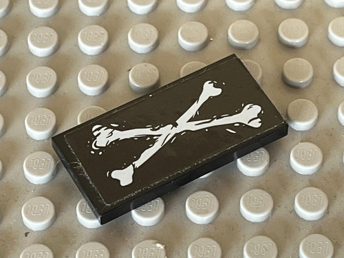 Lego tile 2x4 with - with, cross