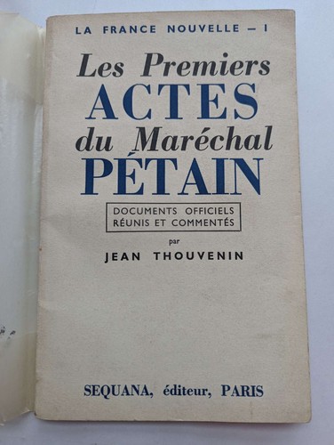 Les premiers actes - , d'ordre