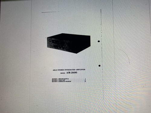 Akai 2600 service - akai, am-2600