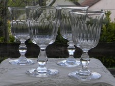 4 verres à eau anciens