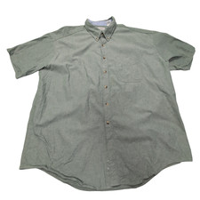 Chemise L.L. Bean verte uni manche courte taille XXL #160e