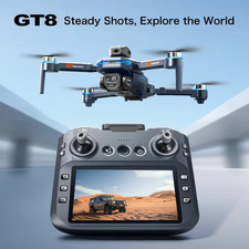GT8Drone 8K Professionnel Double Caméra GPS FPV Moteur Sans Brosse ECRAN 10,92cm