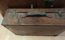 valise vintage cuir bois la