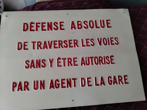 Plaque sncf ancienne gare - plaque,