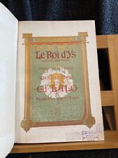 Edouard Lalo Le Roi d'Ys partition chant piano reliée éditions Heugel