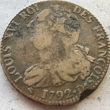 Atelier rare. 2 sols Louis XVI