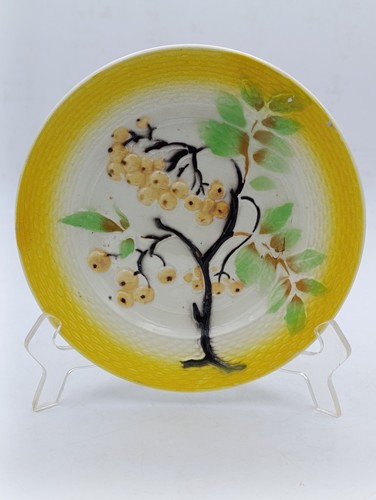 Assiette ancienne barbotine