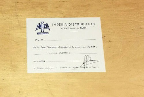 Cinema carton invitation - cinema,