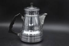 Ancienne cafetière italienne en métal chromé poignée en bakélite collection