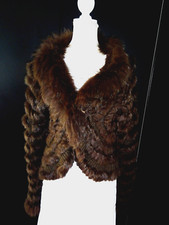 SENTINI PARIS MAGNIFIQUE  VESTE FEMME EN FOURRURE VÉRITABLE