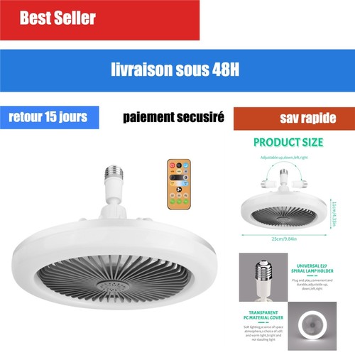 Ventilateur plafond led e27 - ventilateur,
